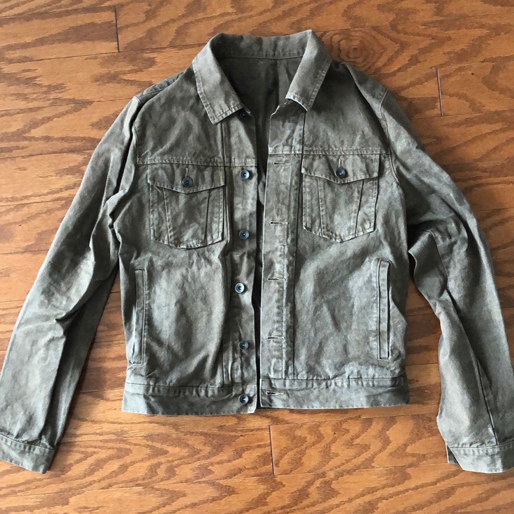 Brown denim jacket from Gap